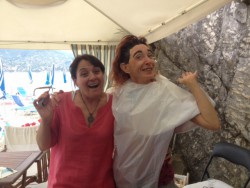 Kids playing on the beach barely noticed how scary I look.