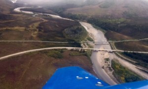 Part of the 800 mile long Alaskan Pipeline required its own bridge.